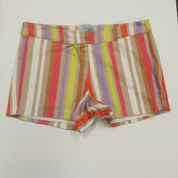Judith March Pants - Judith March Striped Shorts - Large